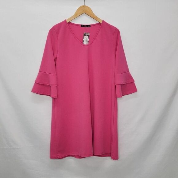 Boohoo Pink Straight Knee Length - Picture 3 of 14